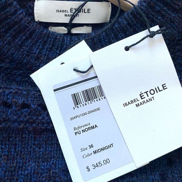 Isabel Marant Étoile Norma 100% wool Pullover in Midnight - Picture 10 of 12